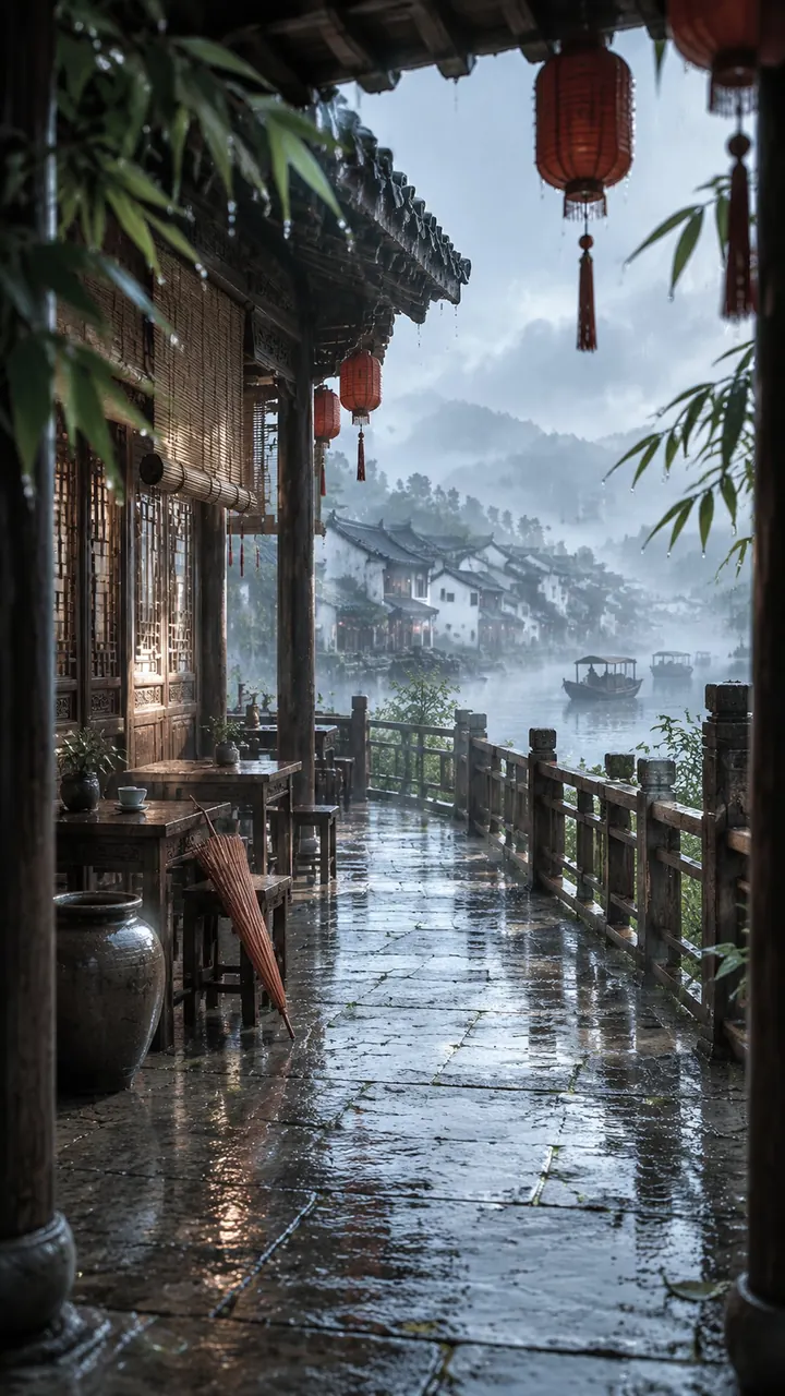 听雨茶楼，白天